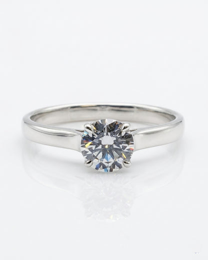 Gallery Solitaire Engagement Ring – Rounded Band
