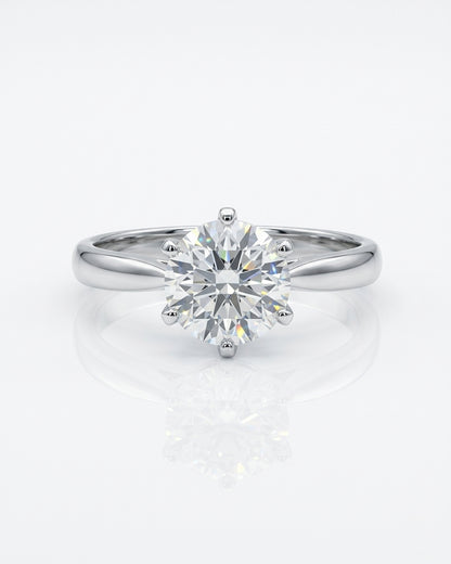 Tulip Solitaire Engagement Ring – Pinched Band